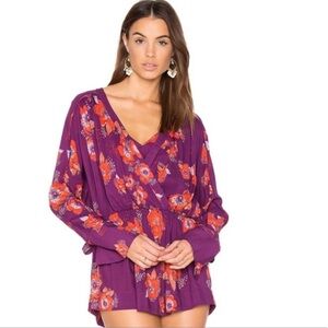 Free People Tuscan dreams floral tunic M